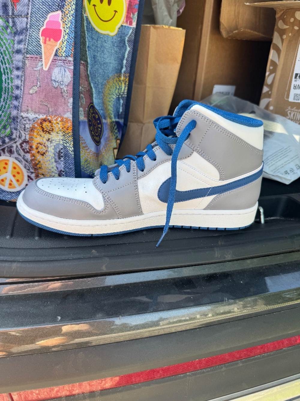 Jordan 1 Mid Cement True Blue